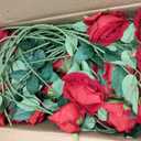 InnoGear 50 Pcs Red Roses Artificial Flowers, Fake Velvet Silk Rose Bulk Faux Flower for Mother's Gift Decoration DIY Wedding Centerpieces Proposal Bridal Bouquets Party Floral Decor (50, Red)