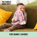 Bunny Microwavable Stuffed Animal 1.5 lb Unscented Heating Pad Plush, Soft Cozy Bunny Toy for Relaxation and Comfort, Gift for Women, Girls, Adults & Kids by Happy Fuel, Pink