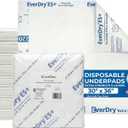 EverDry Repositioning Pads, 30" x 36", Super Absorbent Disposable Underpads, Extra Strength 5-Layer Design, Breathable & Odor Control, Incontinence Bed Pads for Adults & Elderly, 5 Count
