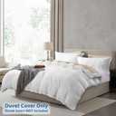 Nestl White Duvet Cover King Size - Soft Double Brushed King Duvet Cover Set, 3 Piece, with Zipper Closure, 1 Duvet Cover 104x90 inches and 2 Pillow Shams