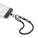 Hagibis USB4 Cable, 1ft Phone Lanyard Cable, 80Gpbs 240W 8K@60Hz Portable USB C to Type-C Wrist Lanyard for iPhone 17 16 15 Pro Max, iPad Pro, Thunderbolt 5/4/3, External SSD (Grey-30cm)