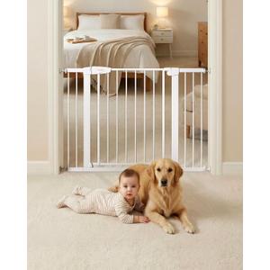 29.92-43.7" Baby Gate for Stairs & Doorways Pressure Mounted Auto Close