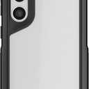 Ghostek ATOMIC slim Samsung Galaxy S23 Case Clear Back and Shockproof Aluminum Bumper Protective Military Grade Phone Covers with Heavy Duty Protection Designed for 2023 Galaxy S 23 (6.1 Inch) (Black)