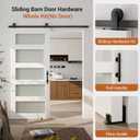 Barn Door Hardware kit 6FT(Whole Set Include Sliding Barn Door Track Kit & Barn Door Handle & Floor Guide) for Single Door-Heavy Duty