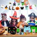 Halloween Party Supplies Kit for 24 Guests - Halloween Design with Disposable Dinner & Dessert Plates, Napkins, Cups, Tablecloth, and Banner -for Birthday Party Decorations