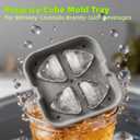 Poop Ice Mold for Whiskey & Cocktails - 4-Cavity Ice Cube Tray Silicone large for Poop Game, Poop Party,BPA Free and Easy to Release