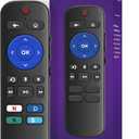 Voice Remote Replacement - for Roku Streaming Player, roku Stick, roku TV and roku Audio - 4 app Shortcuts.