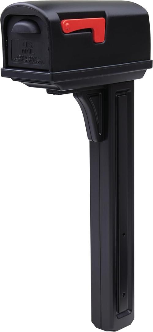 Architectural Mailboxes Classic Plastic, Dual Access, Mailbox and Post Kit, GCL100BAM, Black, Medium Capacity