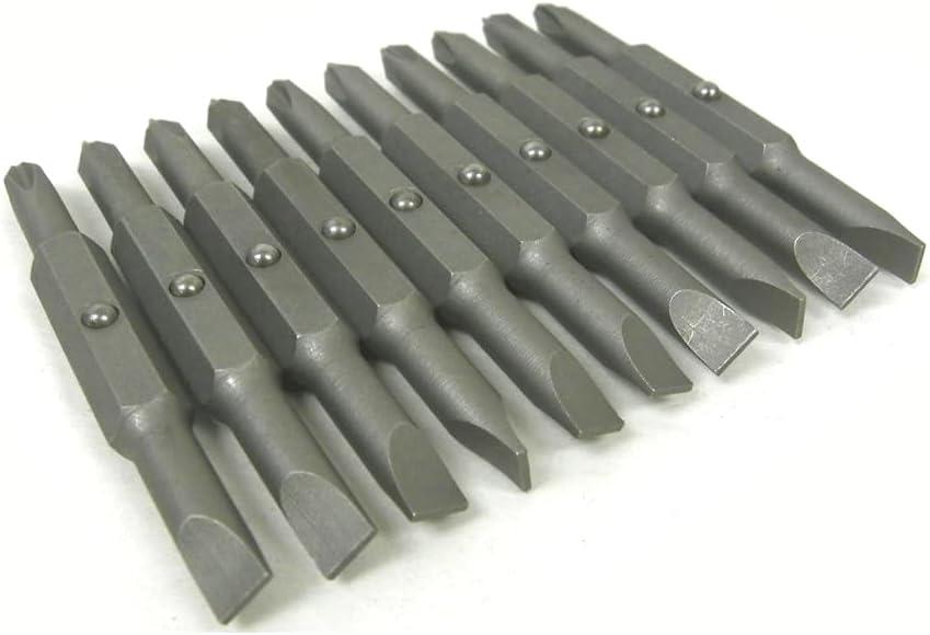 2 x Set of 10 Piece 3" Double-Ended Screwdriver Power Bit Set, Phillips #2