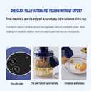 Electric Garlic Peeler, 50W Motor with Stainless Steel Blade, Rechargeable Cordless Automatic Peeler for Grape,cherr tomato,Fruit & Vegetable - Kitchen Tool (Blue-1PC)