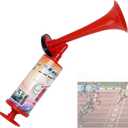 Air Horn Noise Maker Graduation Hand Push Horn Handheld Airhorn for Boats,Camping,Party Supplies, Xmas,Holiday,Celebration Favors,Noisemakers