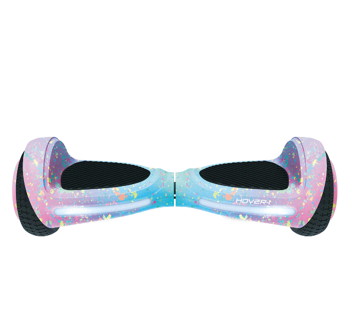 Hover-1 My First Self Balancing Scooter for Kids with 5 mph Max Speed, Dual 150W Motors, 6.3 Tires, 3 Miles Max Range, and LED Headlights, Pink Splatter