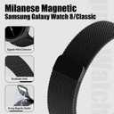 Milanese Loop Metal Band for Samsung Galaxy Watch 8 Band 40mm 44mm/8 Classic 46mm Women Men,Mesh Magnetic Stainless Steel Strap for Samsung Galaxy Watch 8 Bands 44 mm 40 mm/8 Classic 46 mm Correa