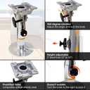 Aluminum Adjustable Height Locking Boat Seat Pedestal，Boat Chair Base with height adjustable from 13 inches to 19 inches