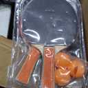 9FT Portable Ping Pong Table,Professional Indoor/Outdoor Table Tennis Tables with Net for Adults/Teens, 2 Tennis Paddles and 3 Balls, Easy Assembly,Single Player Playback Mode