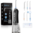 H2ofloss Water Dental Flosser Teeth Pick -Portable Oral Irrigator with 5 Modes, Rechargeable IPX7 Waterproof Orthodontic Teeth Cleaner Pick Cordless for Home Travel-300ml Water Tank