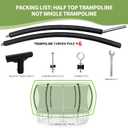 6 PCS Trampoline Curved Pole Replacement, Universal Curved Enclosure Net Poles for 8-16ft Frame, with Plastic T Connector, Mounting Hardware, Foam Cover Padding