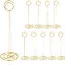 Table Number Holders 10Pcs - 8.75 inch Place Card Holder Tall Table Number Stands for Wedding Party Graduation Reception Restaurant Home Centerpiece Decorations Office Memo (Gold)