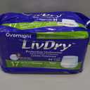 LivDry Adult M Incontinence Underwear, Overnight Comfort Absorbency, Leak Protection, Medium, 17-Pack