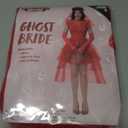 Spooktacular Creations Halloween Red Bride Costume Women, Red Gothic Wedding Dress Women for Halloween Party (Red, S)