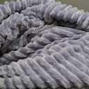 Sasttie California King Comforter Set 3 Pieces - Super Soft Fleece Comforters Cal King Size, 1 Luxury Warm Fuzzy Marshmallow Cali King Comforter with 2 Pillow Cases, Faux Fur Bedding Set, Greyish Blue