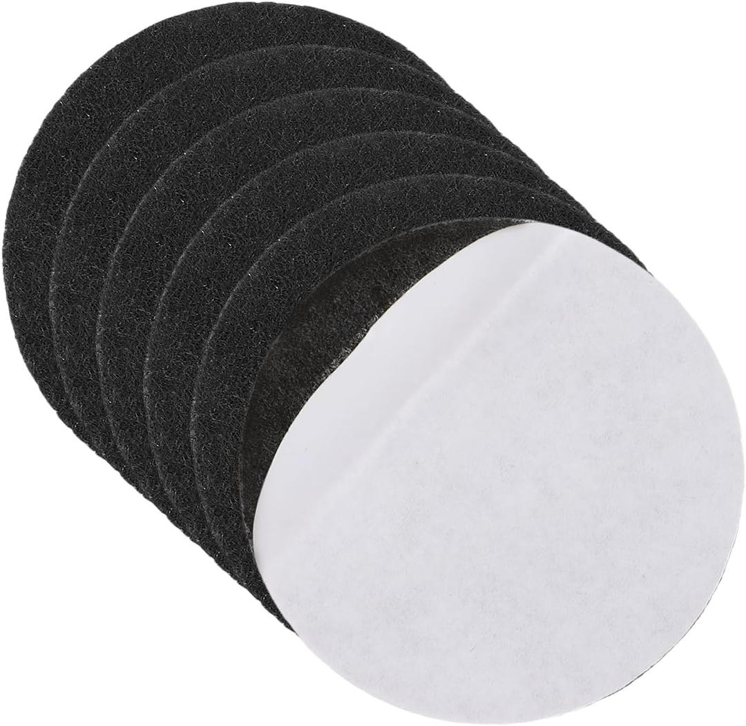 uxcell 6Pcs Lamp Base Felt, 3 Inch Dia 2mm Thick Adhesive Round Soft Felt Furniture Pads, Non-Slip Anti-Scratch Backed for Reading Light Table Lamp DIY Craft, Black