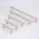 10 Pack 11-1/3 inch(288mm) Brushed Satin Nickel Kitchen Cabinet Handles Knurled Cabinet Pulls Drawer Pulls Kitchen Hardware