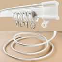 Flexible Ceiling Curtain Track | 16.4 ft (5 m) Curved Curtain Rail with Mute Rollers | Bendable Mount for Shower Bay Window RV Room Divider