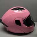 Helmelkin Pink Unisex Motorcycle Helmet Full Face Modular XL