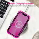 Miqala Compatible with iPhone 13 Case,iPhone 14 Case,Glow in The Dark Three Layer Heavy Duty Shockproof Hard Plastic Bumper+Soft Silicone Protective Case for iPhone 13/14 6.1 inch,All Purple