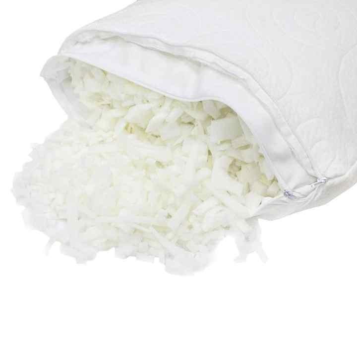Holy Lamb Organics Woolly Shredded Memory Foam, Pack Of 4, Three Pillow Size Is 22"x20"x4", Small Pillow Size 22"x11"x3"