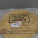 TaoBary 100 Pcs Disposable Wooden Slice Woven Paper Placemats 12 inch Rustic Charger Place Mat Bulk Table Paper Placemat for Birthday Wedding Dinner Party (Woven)