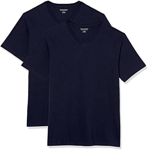 Amazon Essentials Men's V-Neck Short-Sleeve T-Shirts, Pack of 2 XL