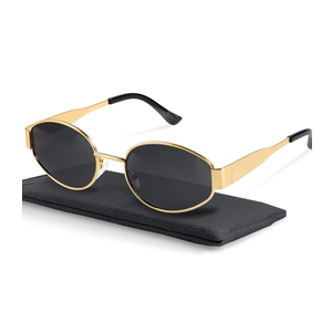 livho 2025 Trendy Oval Sunglasses - Stylish Polarized Shades for Everyday - Retro Metal Frames