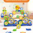 2025 STEM Gears Toys for Kids Ages for 1-3, Creative Learning Building Blocks, 13Pcs Educational Construction Toy Set, Electric & Manual Dual Mode, Versatile Gear Playset Gift for Boys & Girls