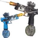 Electric Water Gun for Adults Kids: Squirt Gun, Automatic high Powered Pressure Blaster watergun with Realistic Led Muzzle Flame,Perfect Summer Gift Toys for Age 8-12