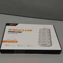 Power Strip, SUPERDANNY Surge Protector with 22 AC Outlets, 2 USB-C and 4 USB Ports, 1875W/15A, 2100J, 6.5Ft Extension Cord Surge Protector Power Strip with Wall Mount Holes for Home, Office, Dorm