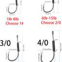 15/40 Packs Live Shrimp Hooks Saltwater Fishing Hooks - High Carbon Steel Barbed 4 Sizes Non-Piercing for Catfish Bass Multi-Environment