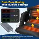 DEKEMASTER 25'' Heated Stadium Seat with Back Support, Sofa-Style Comfort, Extra Wide