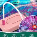 Minyii Diamond Painting Pen,Electric 3 Level Suction, for Setting AB Stones Without Wax, Painting Accessories with Storage, for All Anyone who Loves Diamond Painting - Light Pink