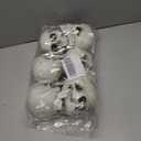 Amosfun 6PCS Halloween Skeletons Plastic Realistic Human Skull Head Bone Model Ghost House Props Halloween Party Supplies