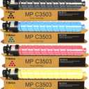 MP C3503 MP C3003 Toner Cartridge Compatible for Ricoh Lanier Savin MP C3003 C3004 C3503 C3504 C3003 C3004ex Series Printer 841813 841816 841815 841814 Black Cyan Magenta Yellow