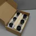 yunsheng 8.6Inches LED Window Candles Dusk to Dawn Light Sensor Timer, 6PCS Battery Operated Flameless Taper Candles with Drip Texture, Suction Cups and Removable Black Base, Christmas Home Decor