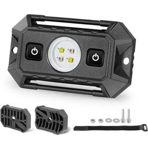 UTV Dome Light, 12v Universal Roll Bar Mount Led Dome Light UTV Interior Light Utility Roll Cage Dome Light Map Lights for UTV ATV SXS Side by Side Truck Golf Cart - White & Red