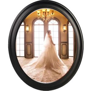 Oval Picture Frames,Oval Wood Picture Frame Wooden Wall Hanging Picture Frames for Home Office Wall Dcor(Black,10 inch)