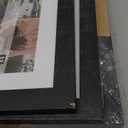 12x12 Picture Frame Set of 4 - Made of Glass and Rustic Black Wooden Frame, Display Square Pictures 10x10 with Mat or 12 x 12 without Mat, Desktop & Wall Collage Photo Frame