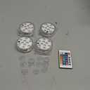 Dobertry Bathtub Lights, Battery Powered Underwater Glow Light for Bathtime Bath Tub Spa Light Bathroom Shower Light, Bath Accessories for Women Relaxing, Remote Control Color Changing, RGB, 4 Pcs