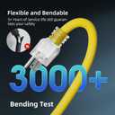 12 Gauge Outdoor Extension Cord 25 FT Waterproof, 3 Prong Plug, SJTW Heavy Duty 15A 1875W, Yellow Extension Cable with Lighted end for Commercial Use and Major Appliances, ETL Listed