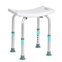 VEVOR Shower Stool, Height-Adjustable Bath Chair with Integrated Grips, Safe Seating Solution for Showers or Bathtubs, Anti-Slip Bathroom Bench for Seniors, Disabled, 350 lb Limit