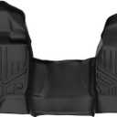 Rough Country Front Floor Mats for 2015-2023 Ford F-150 | Bench Seat - M-5115 Black